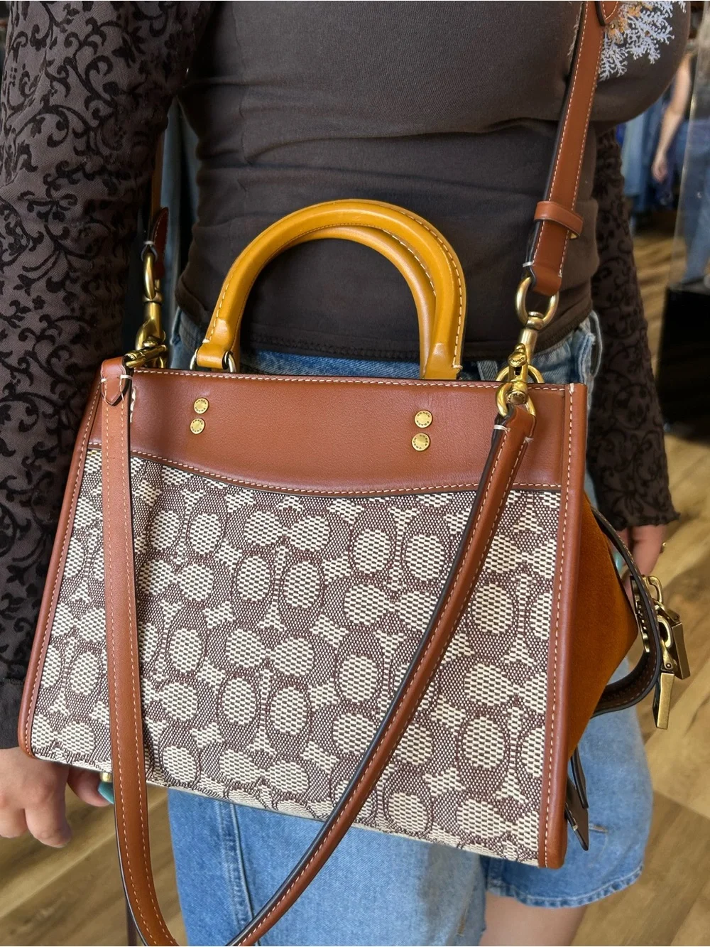 COACH Rogue 25 Signature Jacquard Satchel